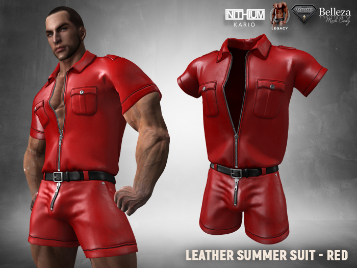 [SEVENELEVEN] Leather Summer Suit - Red