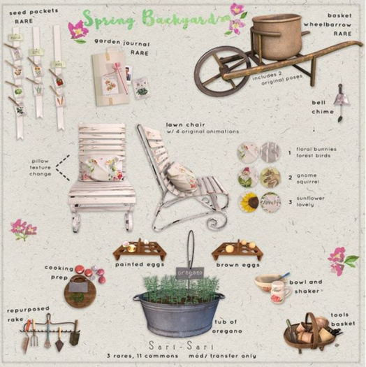 Sari-Sari - Spring Backyard - Brown Eggs