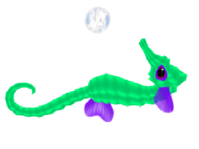 (7S) Uncommon Fish: Blacklight Seahorse