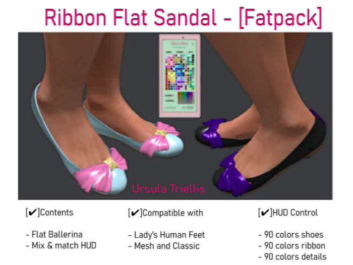 6972 Ribbon Flat Sandal - [Fatpack]