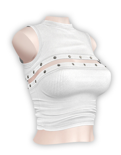 erratic / amanza - top / white (Maitreya LaraX, Lara PetiteX / Legacy Classic + Perky / eBody Reborn)