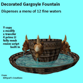 Decorated Gargoyles Fountain mesh