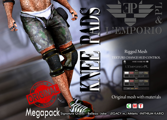 MEGAPack-L'Emporio&PL::* Knee Pads*::-Rigged Mesh-Male-