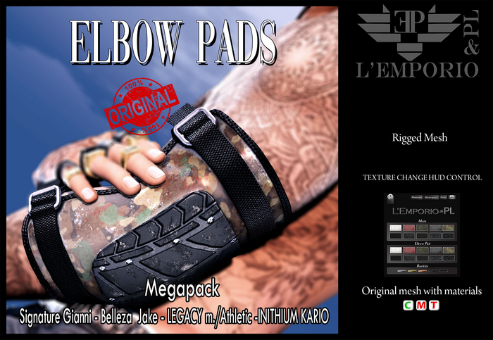 MEGAPack-L'Emporio&PL::*Elbow Pads*::-Rigged Mesh-Male-