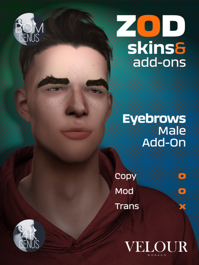 ZOD GENUS BoM 4K Male Eyebrows
