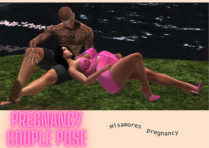 Pregnancy couple pose
