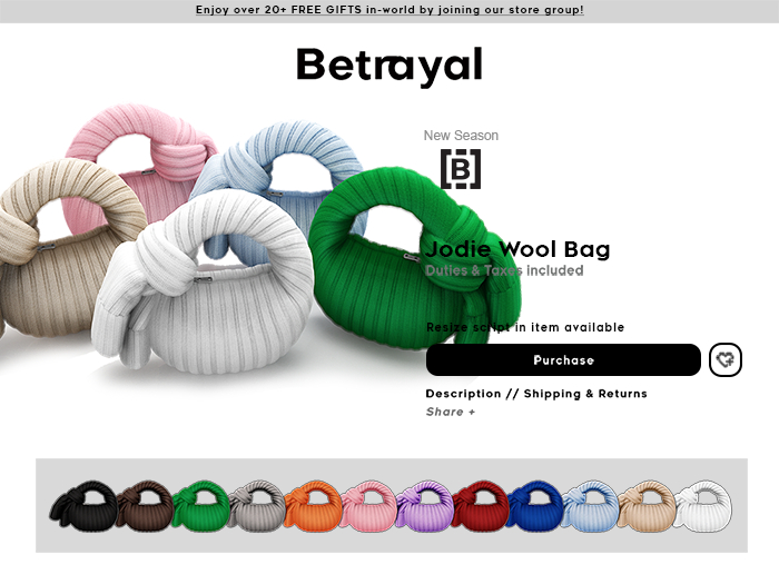 BETRAYAL. Jodie Wool Bag Pack - UNISEX Bento Poses + RESIZABLE