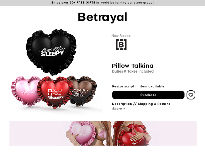 BETRAYAL. Valentina Pillow Talk - Bento Poses + Interactive HUD!