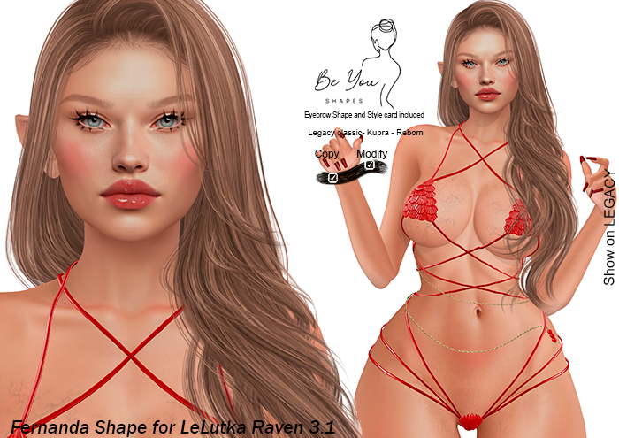 [Be You]- Fernanda Shape For LeLutka- Raven Head 3.1