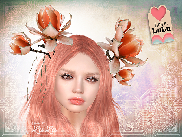 *LODE* Head Accessory - Pandora Magnolia [peach]