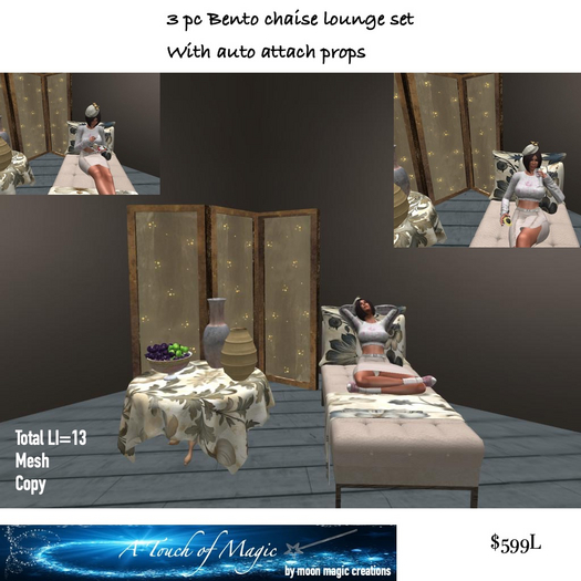 3 pc bento chaise set-Box LI=13