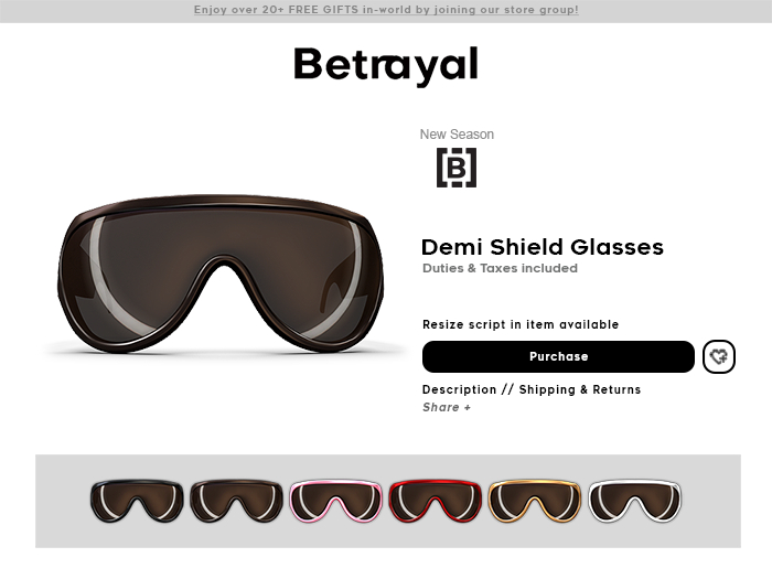 BETRAYAL. Demi Shades Pack - UNISEX + RESIZABLE
