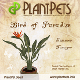 PlantPet Seed [Bird of Paradise *Summer Tanager*] RARE v.3.088