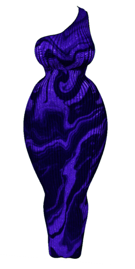 !TRB - Ciera Abstract Dress - Azure
