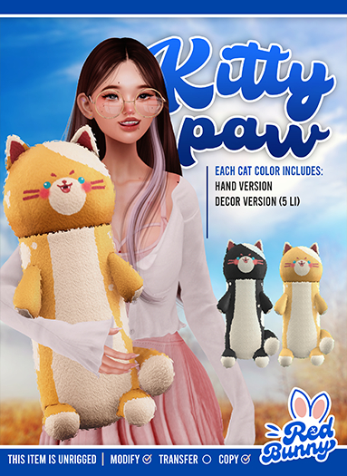 Redbunny - KittyPaw - BLACK AND WHITE