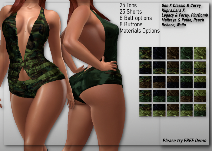 *DCDF* Mina Halter & Shorts Set: CGC