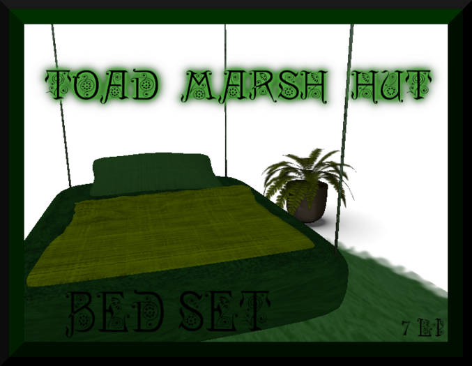 toad marsh hut bed set 7li