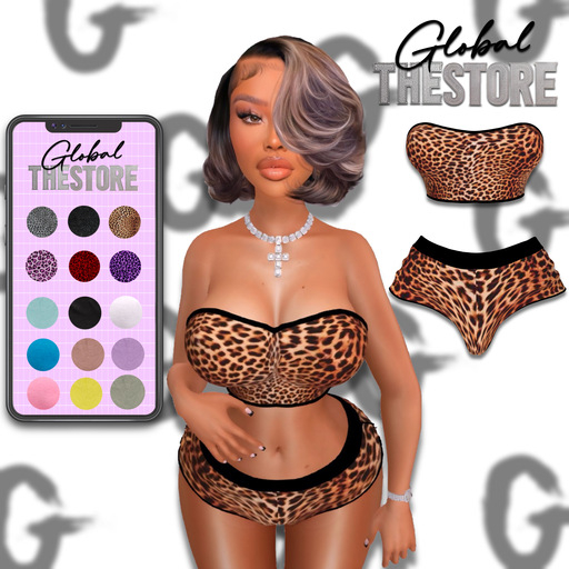 GLOBAL Brown Cheetah Print Outfit
