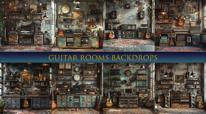 SATO - Guitar Room Blogger backdrop Textures