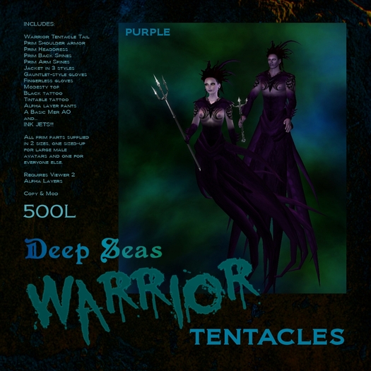 -Deep Seas- Warrior Tentacles - Purple
