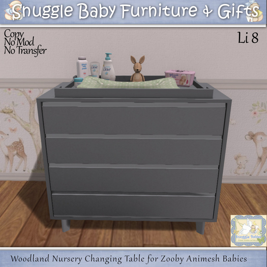 Woodland Nursery Changing Table for Zooby Animesh Babies 