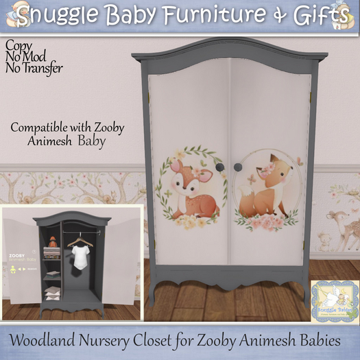 Woodland Nursery Closet for Zooby Animesh Babies 