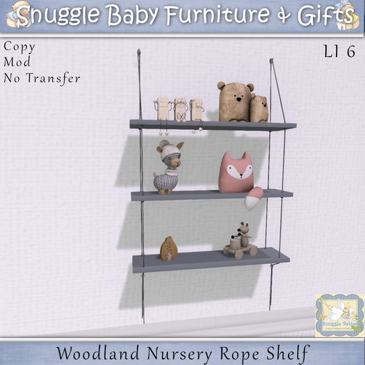 Woodland Nursery Rope Shelf By Snuggle Baby 