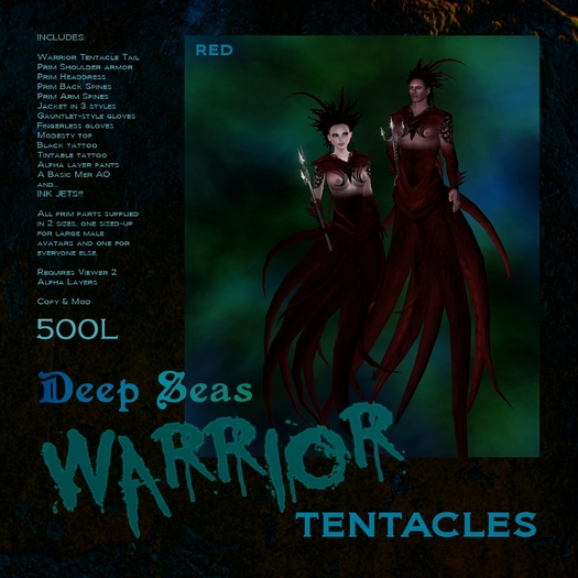 -Deep Seas- Warrior Tentacles - Red