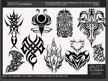 Tattoo Texture Map Second Life Marketplace - @PAA - Tattoo Texture Pack 694