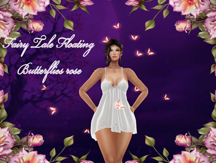 Floating Butterflies+rose+