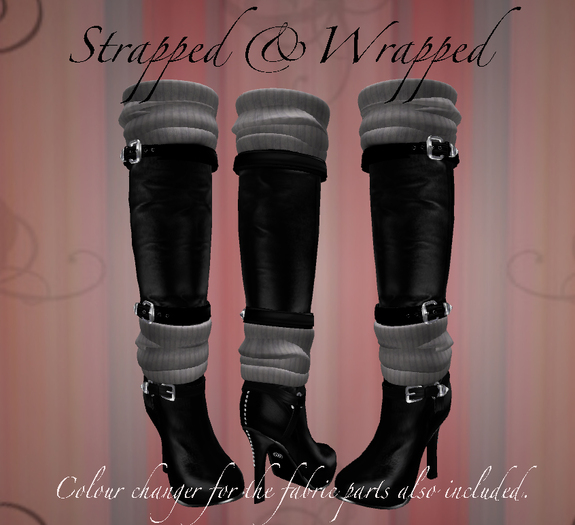 Strapped and Wrapped Boots Black