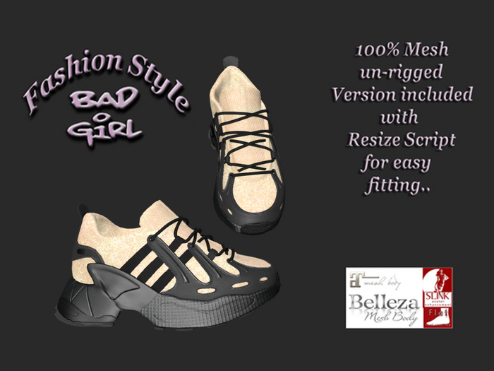 2020 Bad Girl Mesh Sneaker glitter gold 1