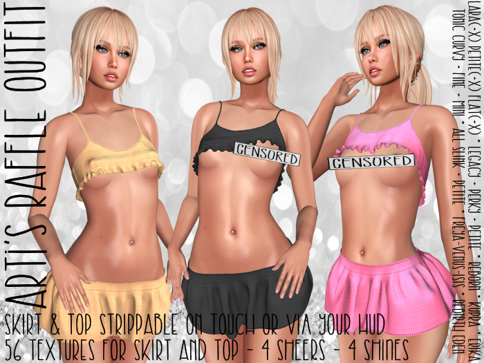 [ARTi'S] Raffle Outfit - FULLSET (Strippable + Sheer - 2x 56 Textures)