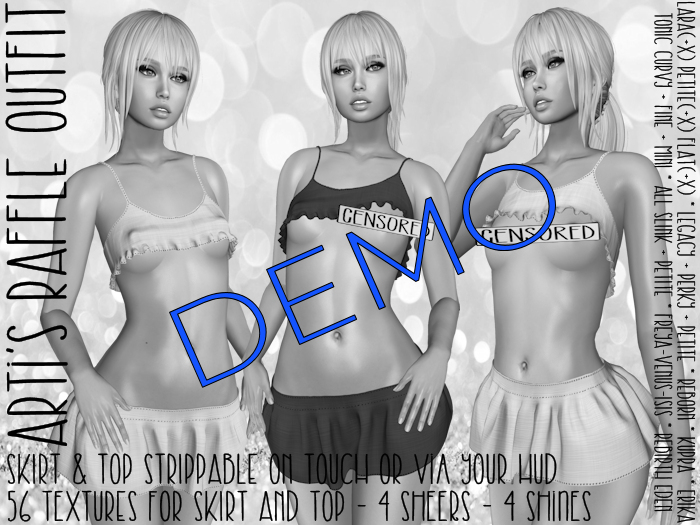 [ARTi'S] Raffle Outfit DEMO - FULLSET (strippable + Sheer)