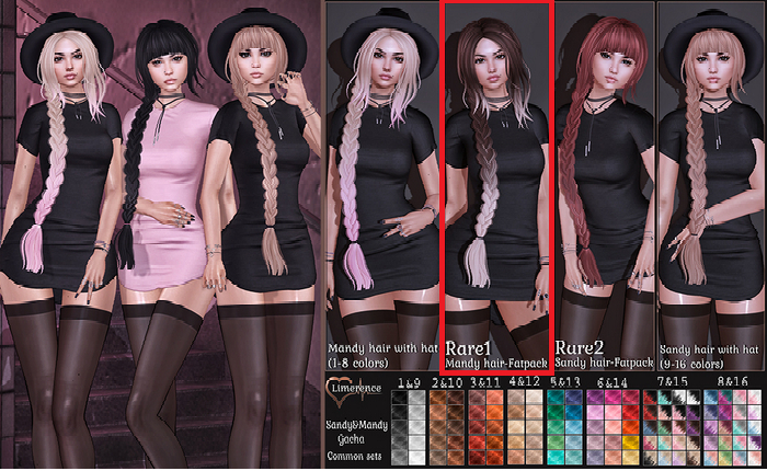 {Limerence} Mandy hair-Fatpack RARE 1