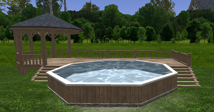 D-VINE DESIGNS RANCH POOL GAZEBO