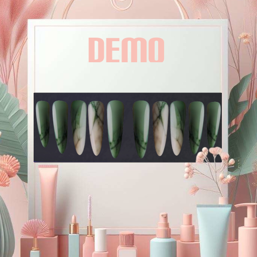 JNS Box Marmore Green Mesh Nails DEMO