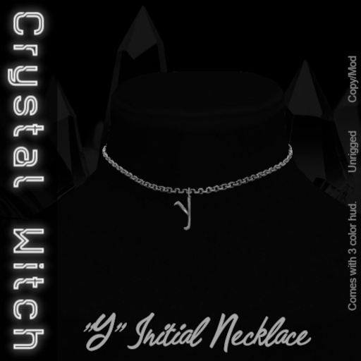 -CW- Y Initial Necklace  DEMO