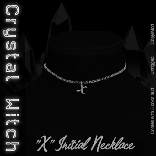 -CW- X Initial Necklace  DEMO