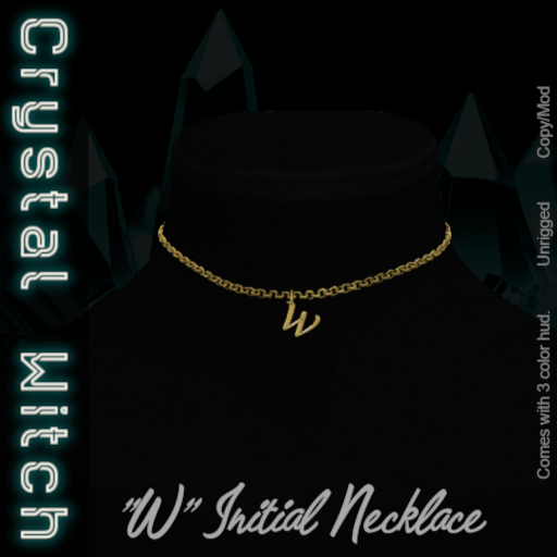 -CW- W Initial Necklace