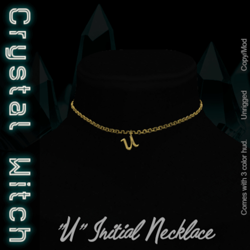 -CW- U Initial Necklace