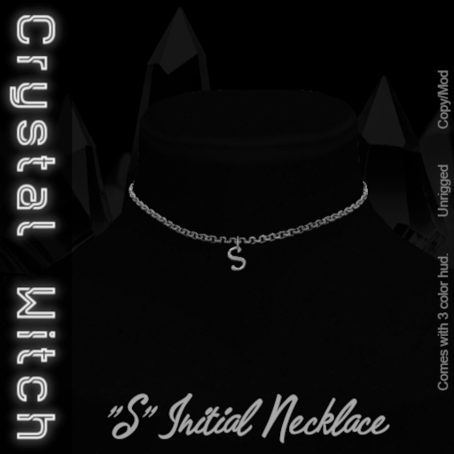 -CW- S Initial Necklace  DEMO
