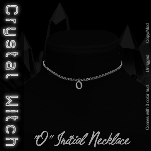 -CW- O Initial Necklace  DEMO