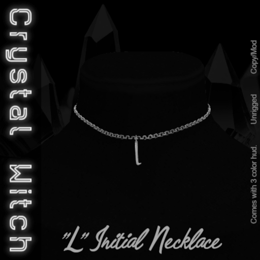 -CW- L Initial Necklace  DEMO