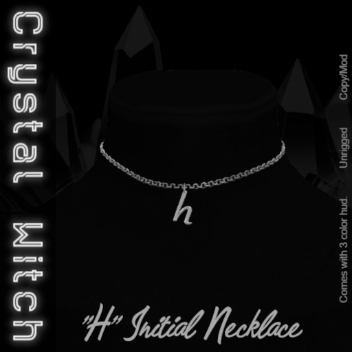 -CW- H Initial Necklace  DEMO