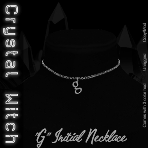 -CW- G Initial Necklace  DEMO
