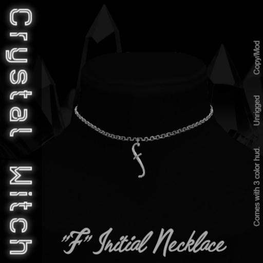 -CW- F Initial Necklace  DEMO