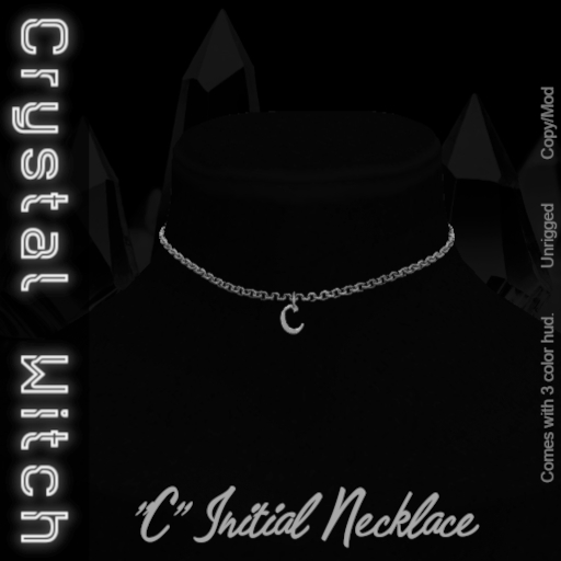 -CW- C Initial Necklace  DEMO