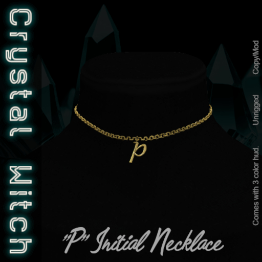 -CW- P Initial Necklace