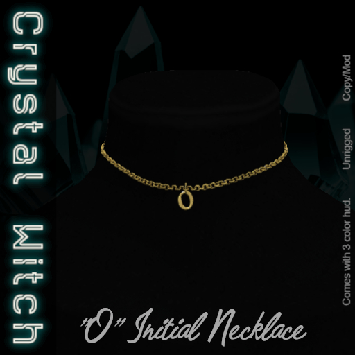 -CW- O Initial Necklace